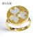 画像1: ◆価格要確認◆【受注生産品】K18白蝶貝カタバミリング (1)