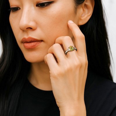 画像6: Pt900メキシコオパールリング