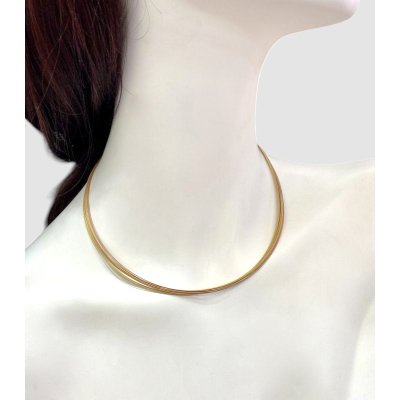 画像4: 【取り寄せ商品】12連ワイヤーネックレス（遠州茶×ゴールド）