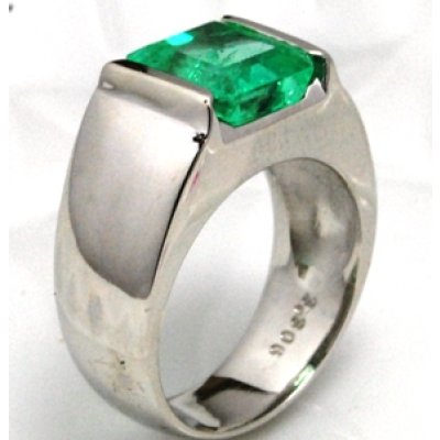 画像3: Pt900エメラルドダイヤリングをシンプルなデザインにリフォーム制作
