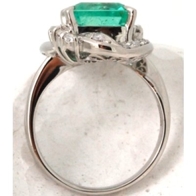 画像5: Pt900エメラルドダイヤリングをシンプルなデザインにリフォーム制作