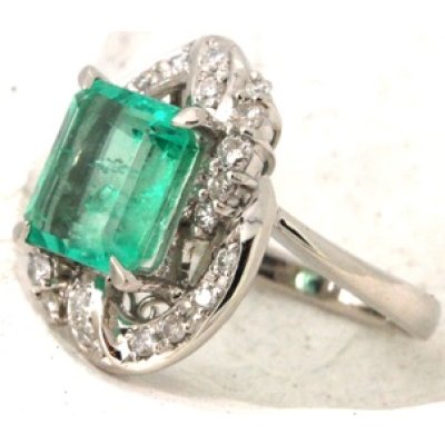 画像6: Pt900エメラルドダイヤリングをシンプルなデザインにリフォーム制作