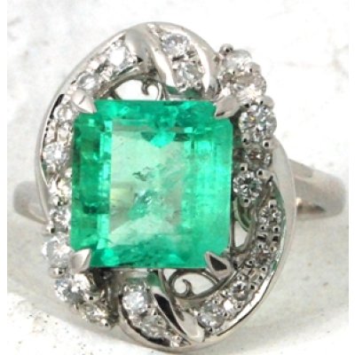 画像7: Pt900エメラルドダイヤリングをシンプルなデザインにリフォーム制作