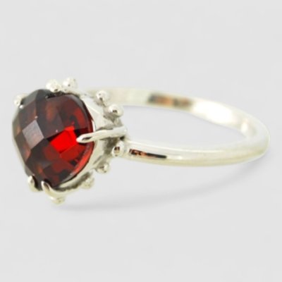 画像4: プレゼント用、ハートシェイプのガーネットで、指輪、ペンダント制作