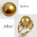 画像1: 【オーダー例】ゴールドパールの指輪｜K18YG × 南洋白蝶ゴールド13mm (1)