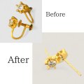 18金ダイヤイヤリングをピアスにリフォーム