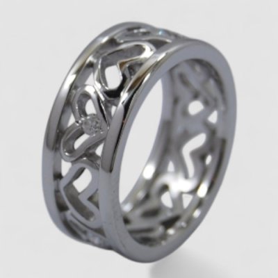 画像2: 【オーダー例】SV925×メレダイヤ／ハート透かしリング