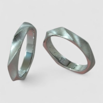 画像2: 【オーダー制作例】ツイストデザインのオリジナルマリッジリング