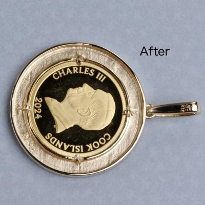 画像7: 【リフォーム例】コインペンダントのバチカンと枠をリサイズ