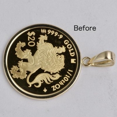 画像4: 【リフォーム例】コインペンダントのバチカンと枠をリサイズ