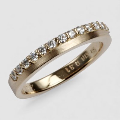 画像2: 【リフォーム例】プラチナのハーフエタニティリングをK18ゴールドへ