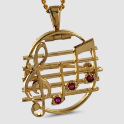 画像5: 【オーダー例】ルビーが輝く音符の2WAYペンダント兼ブローチ