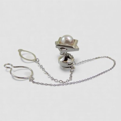 画像2: 【オーダー制作例】SV925アコヤパールタイタック制作