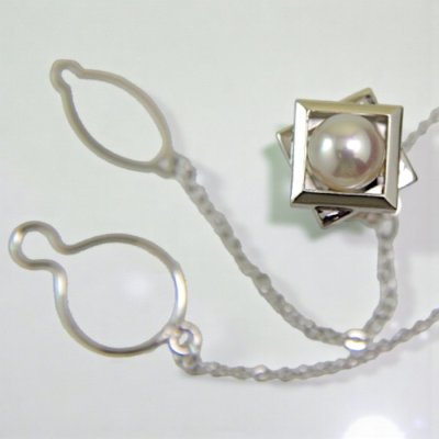 画像1: 【オーダー制作例】SV925アコヤパールタイタック制作