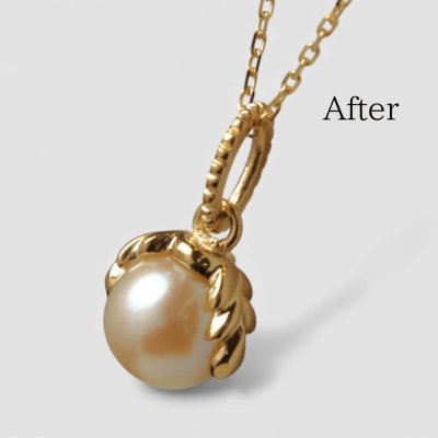 画像4: 【リフォーム例】K18パールリングをリーフデザインのペンダントへ