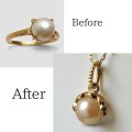 【リフォーム例】K18パールリングをリーフデザインのペンダントへ