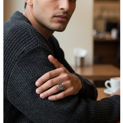 画像7: SV925ブルーカルセドニー オリジナルダリアリング