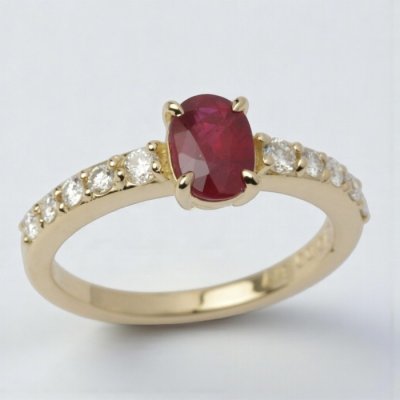 画像3: 【オーダー例】K18ルビーサイドメレリング制作