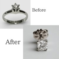 【リフォーム例】立爪婚約指輪を普段使いの片耳ピアスへ