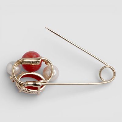 画像9: 【オーダー制作例】思い出の品をまとめてK18安全ピン型ブローチへ