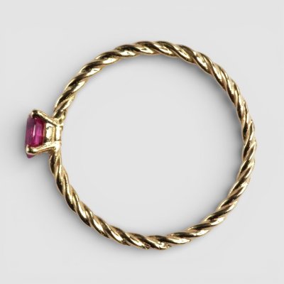 画像3: K18 ルビーロープリング