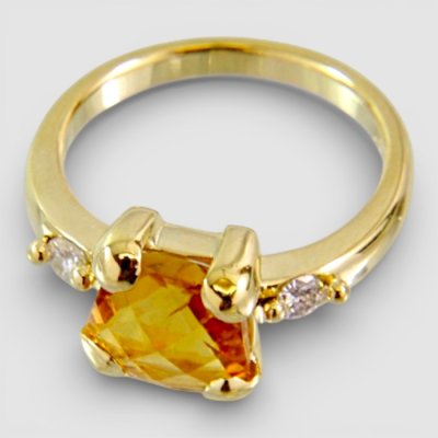 画像3: お客様持ち込みの石でK18リング制作