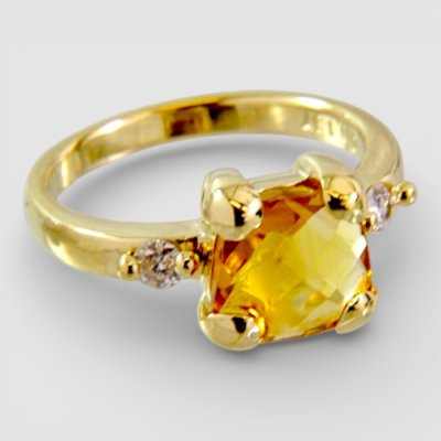 画像2: お客様持ち込みの石でK18リング制作