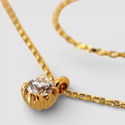 画像6: 【リフォーム例】立爪リングをK18YG一粒ダイヤネックレスへ