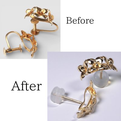 画像1: 【リフォーム例】K18イヤリングをピアスへ