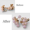【リフォーム例】K18ベビーパールイヤリングをピアスに
