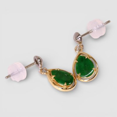 画像5: 【リフォーム例】K18緑石イヤリングをブラピアスへ