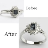 【修理例】メレダイヤ紛失・変形リング