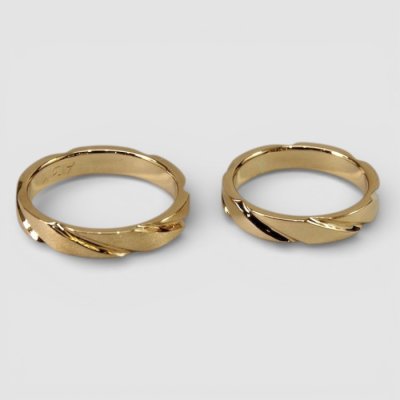 画像3: 【オーダー】K18結婚指輪｜同デザインで鏡面＆艶消し仕上げ