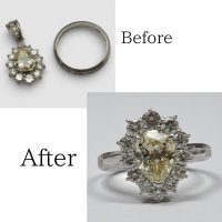 【リフォーム例】イエローダイヤペンダントを結婚指輪へ