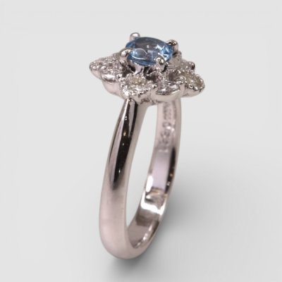 画像4: 【リフォーム例】Pt900取り巻きリングの中石交換