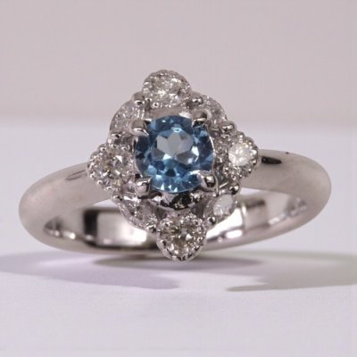 画像3: 【リフォーム例】Pt900取り巻きリングの中石交換