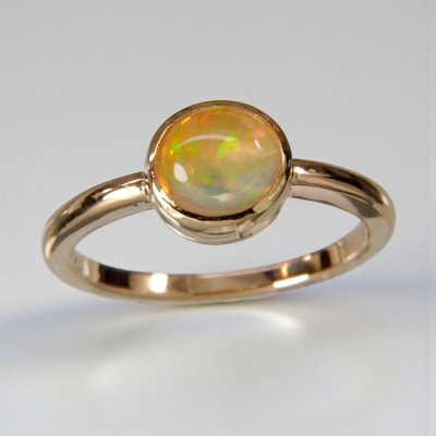 画像3: 【リフォーム】メキシコオパール指輪のリフォーム｜K18シンプル伏せ込み枠へ