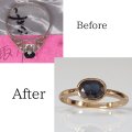 【リフォーム例】祖母のサファイアをお孫さんへ｜地金下取りで安くK18リングに