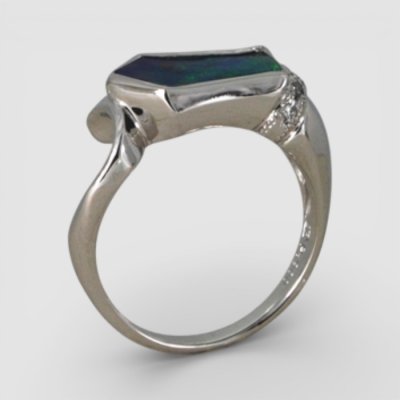 画像5: 【オーダー】ボルダーオパールで指輪をオーダー｜古枠のプラチナを材料に