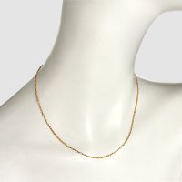 K18 ハンドメイドチェーンネックレス 46cm 約5g