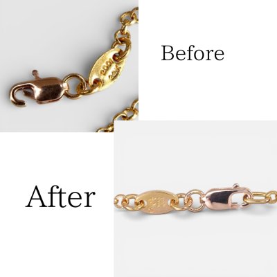 画像1: 【修理】クロムハーツのロールチェーン２２ｋのフックのバネ交換