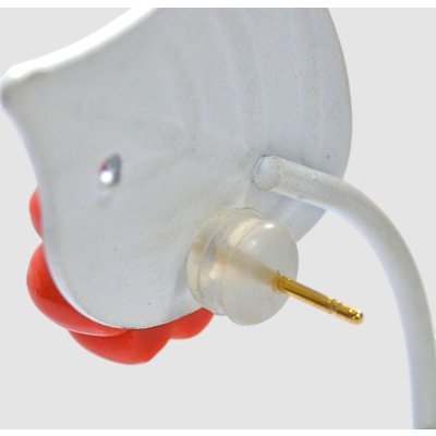 画像7: K18サンゴダイヤ入りオリジナルデザインピアス