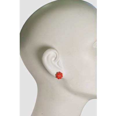 画像4: K18サンゴダイヤ入りオリジナルデザインピアス