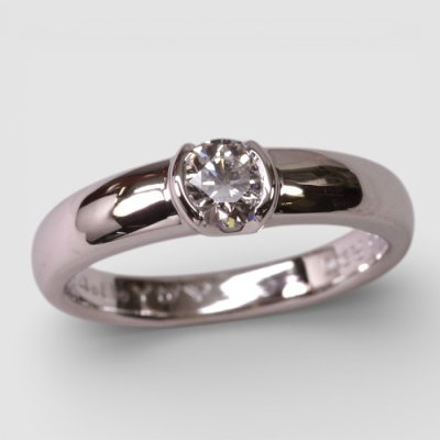 画像2: プラチナ6本爪ダイアモンドリングを日常使いのシンプルな指輪にリフォーム