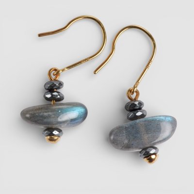 画像4: K18ラブラドライト×ヘマタイトピアス