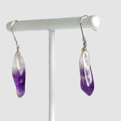 画像4: K14WGナチュラルシェープアメシストピアス