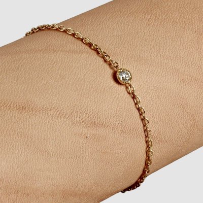 画像4: K18ダイヤモンド 入りチェーンブレスレット