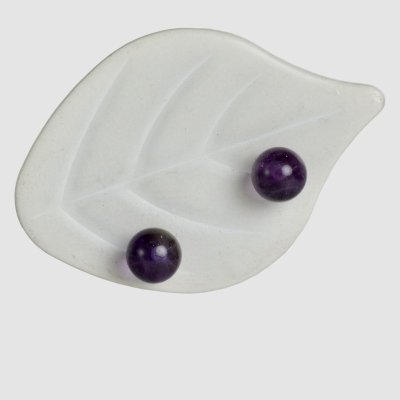 画像1: チタン アメジストピアス