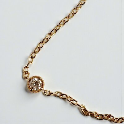 画像2: K18ダイヤモンド 入りチェーンブレスレット