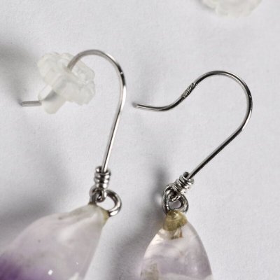 画像7: K14WGナチュラルシェープアメシストピアス